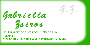 gabriella zsiros business card